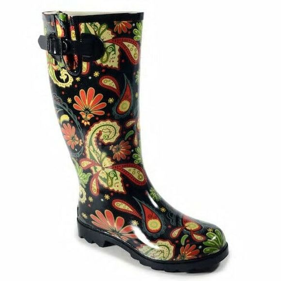 Corkys Shoes Corkys Sunshine Paisley Rubber Rain Boots Poshmark